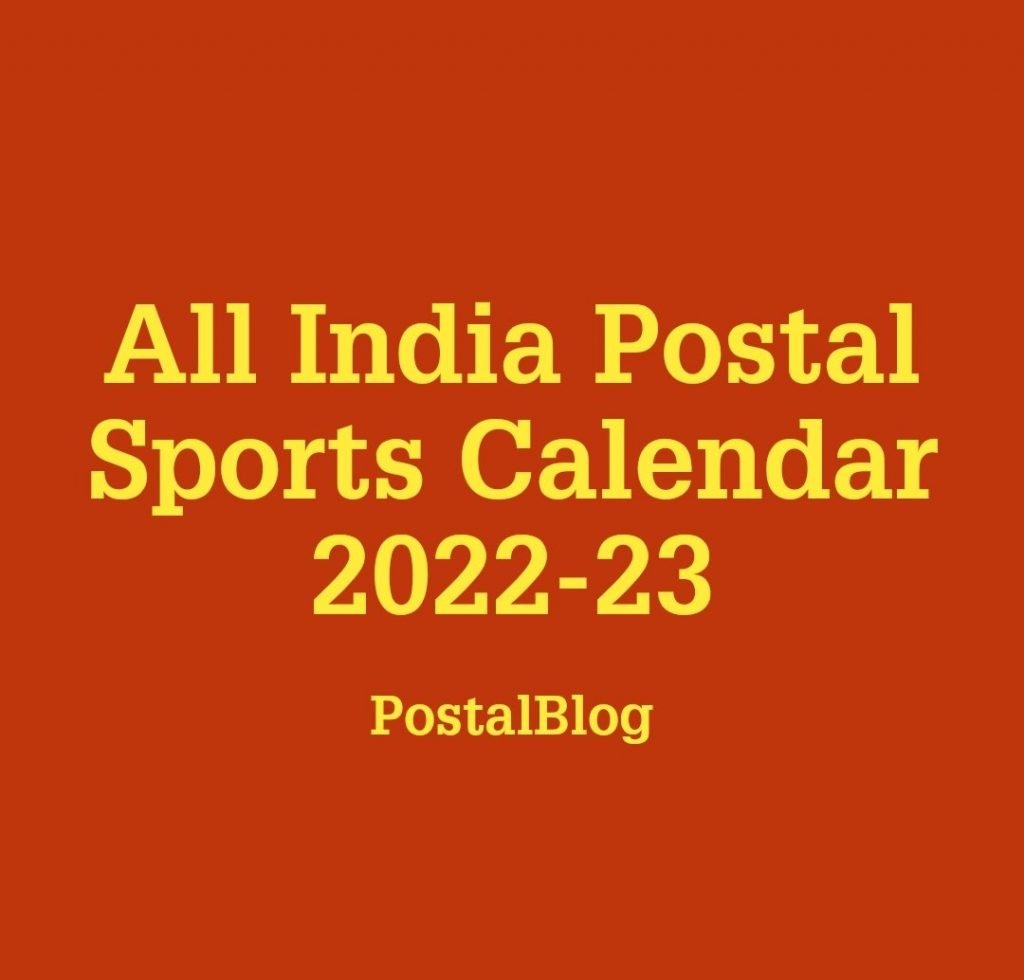 All India Postal Sports Calendar 202223 PostalBlog